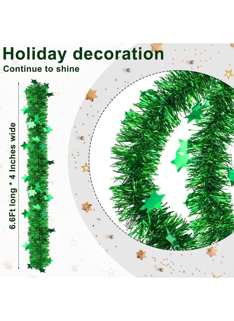 Lazybeee Lazybeee Christmas Tinsel Garland for Home Decorations Wall Door Xmas Tree Hanging Strings 66 Feet Long Christmas Decorations Items for Home Pack of 10 4 Colors  - Image 3