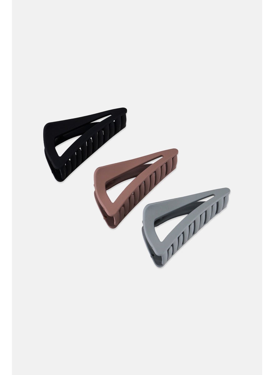 Orly Fashion Accessories 3 Piece Hair Claw Clips, Multicolor  - Image 3