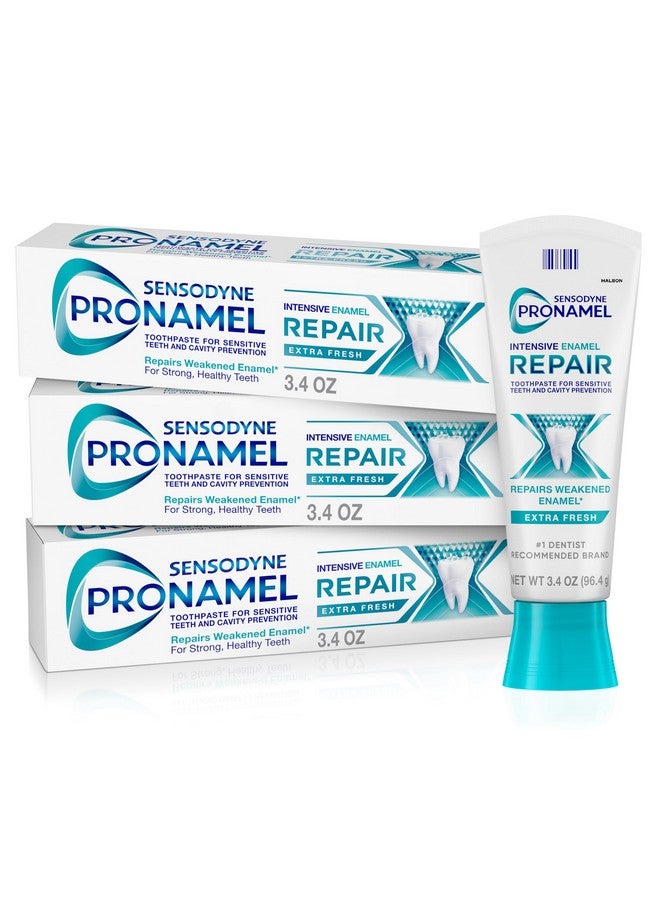 SENSODYNE PRONAMEL Intensive Enamel Repair Toothpaste For Sensitive Teeth To Reharden And Strengthen Enamel Extra Fresh3.4 Ounces (Pack Of 3) - Image 1