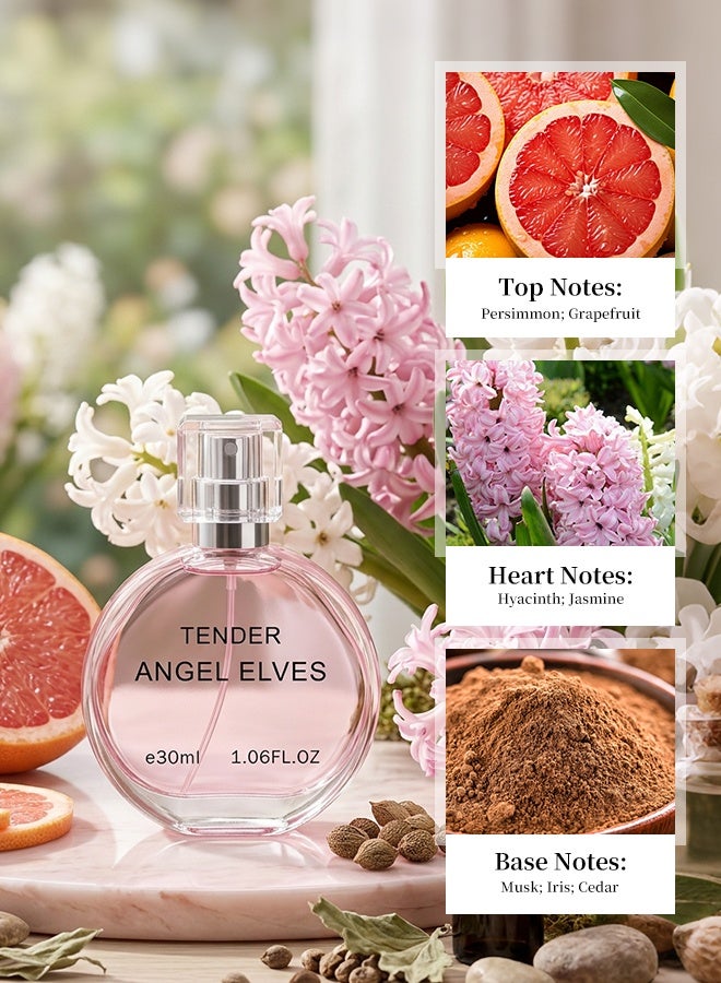 MARK HIM 4-Piece Soft Pink Floral Women Perfume Gift Set, Ideal Gift for Birthday Holiday Anniversary, Elegant Shaped Bottle Long-Lasting Eau de Toilette Collection Kit - Image 3