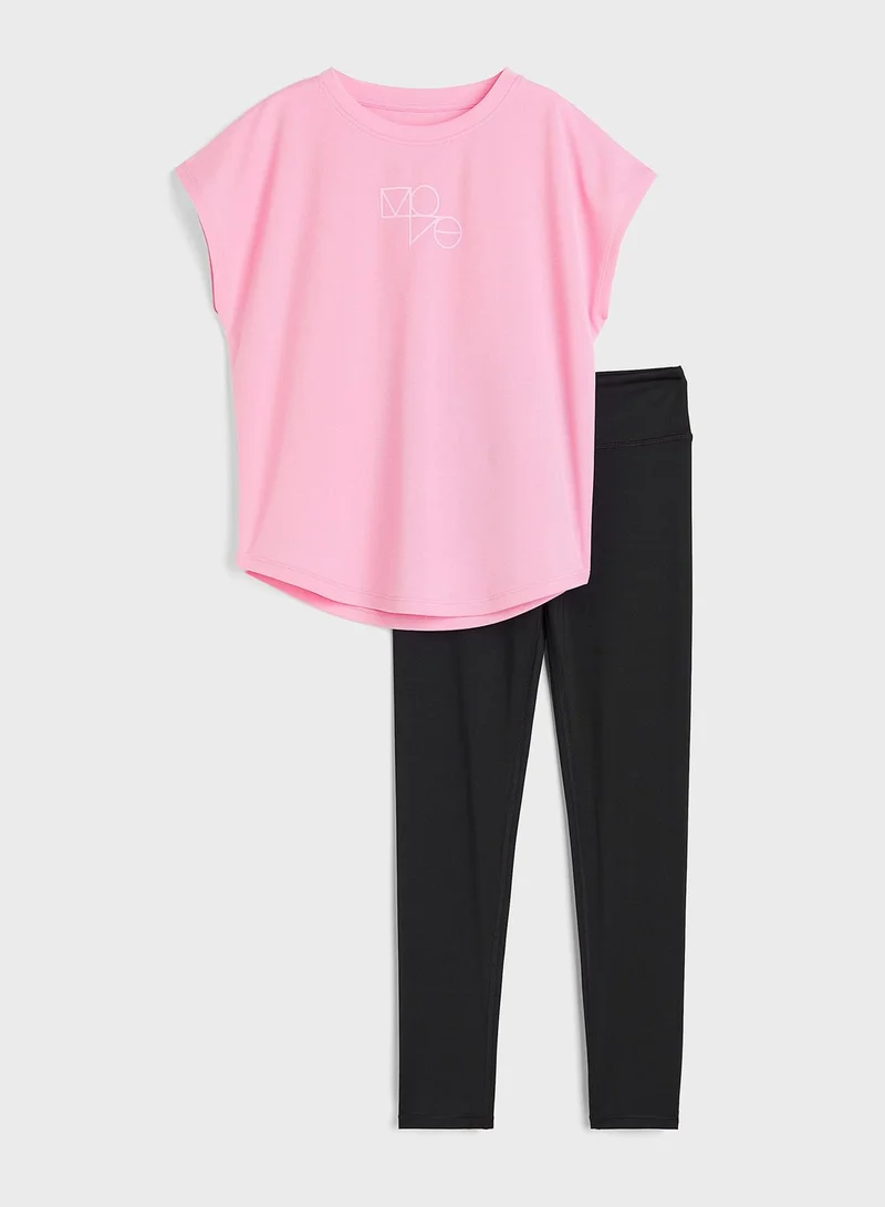 H&M Kids Crew Neck T-Shirt & Pants Set