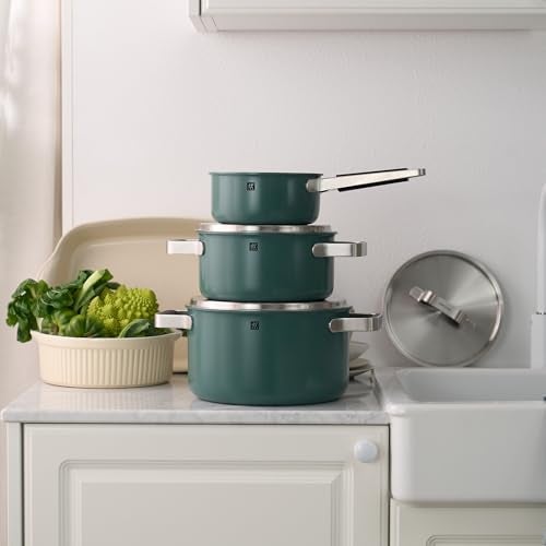 ZWILLING Pure 6pc Stainless Steel Cookware Set Green - Image 3