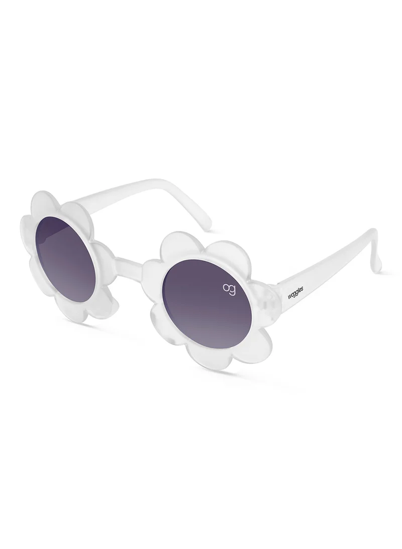 Woggles Dayflare White Round Kids Sunglasses