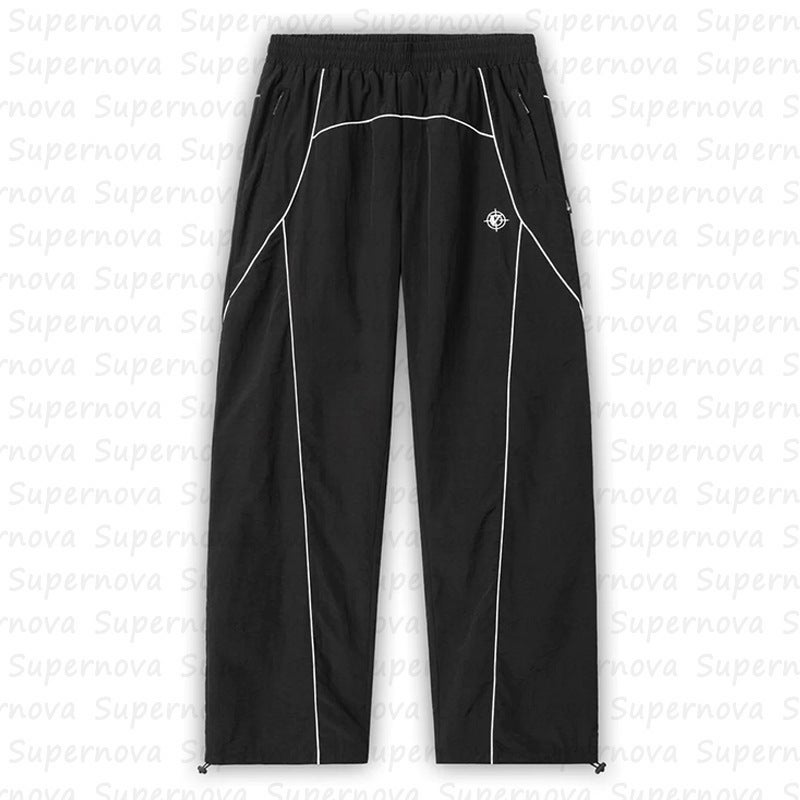2023 European and American Fashion Brand Autumn and Winter Sportswear Hip Hop Street Jacket for Men and Women Casual Embroidered Zipper Top black pants