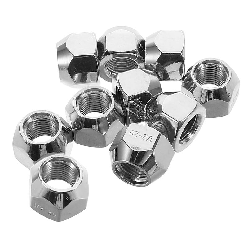 10 Pcs 1/2-20 Open End Lug Nuts for Trailer Rv Tire Wheel Lugs Acorn Style Truck Tire Bolts for Automotive Wheel Replacement - Image 1