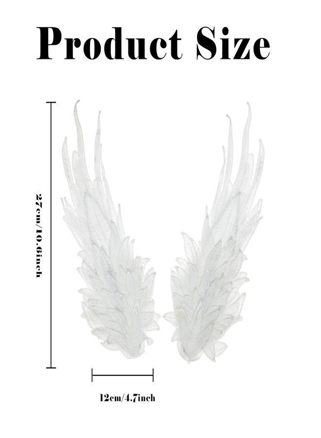 RED-SHYN 1 Pair Angel Wing Hair Clips Embroidered Lolita Hairpin Hair Accessories for Women Girls Halloween Cosplay Costume Party Headpiece - Image 2