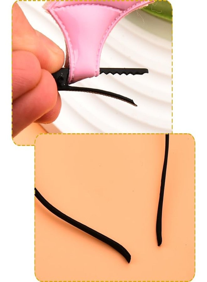 Kefley Cute Pink Bat Headband Hair Clips Halloween Hair Accessories for Women Girls Bat Wing Halloween Costumes Hairpins Headbands Ear Hairbands Barrettes Vampire Cosplay Party Supplies - Image 5