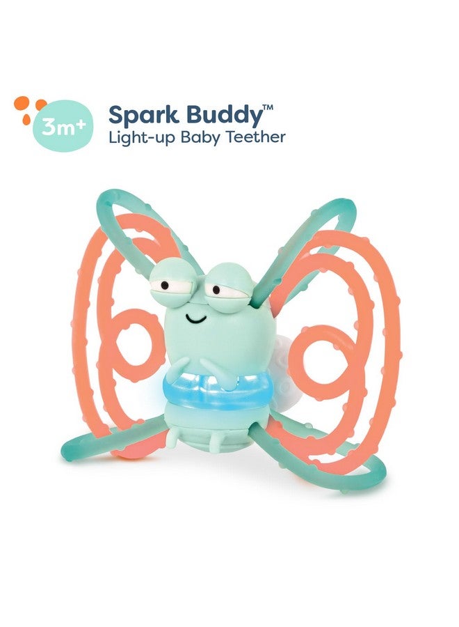 B. toys - Sensory Teether - Glowing Firefly Toy - Light-up Baby Toys - Interactive Teething Toy for Babies - 3 Months + - Spark Buddy - Image 3
