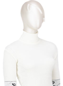 Oppland Women's Winter Stylish Beaded Full Turtleneck Long Sleeve Fitted Lycra Knitted Knitwear Bodysuit Sweater  - Image 4