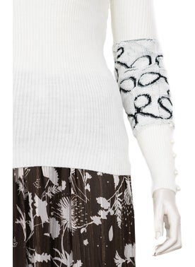 Oppland Women's Winter Stylish Beaded Full Turtleneck Long Sleeve Fitted Lycra Knitted Knitwear Bodysuit Sweater  - Image 5