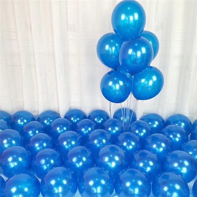 Flyloons Golden Silver Blue Balloons Pack of 50 for birthday decoration items also suitable for Anniversary, Wedding, Celebration, Party - Image 5