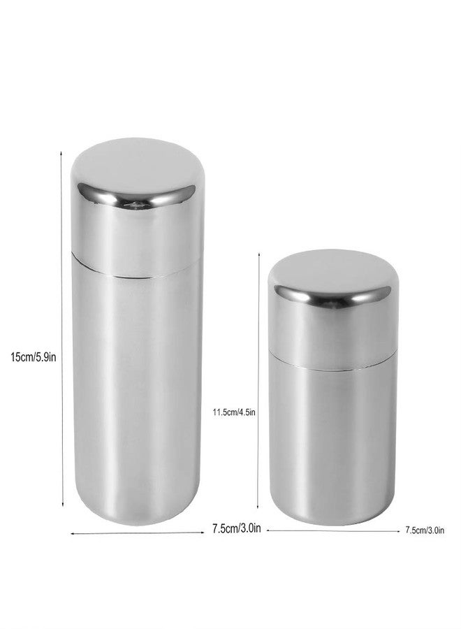 Natudeco Tea Caddies Dried Fruit Tank Spices Can Sealing Spices Can Coffee Bean Container Food Storage Jar Metal Canister with Lid Stainless Steel Tea Canister for Home Kitchen Baking(Small) - Image 5
