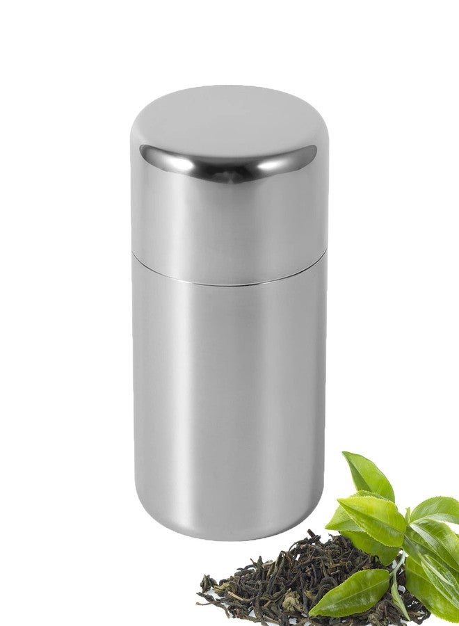 Natudeco Tea Caddies Dried Fruit Tank Spices Can Sealing Spices Can Coffee Bean Container Food Storage Jar Metal Canister with Lid Stainless Steel Tea Canister for Home Kitchen Baking(Small) - Image 1