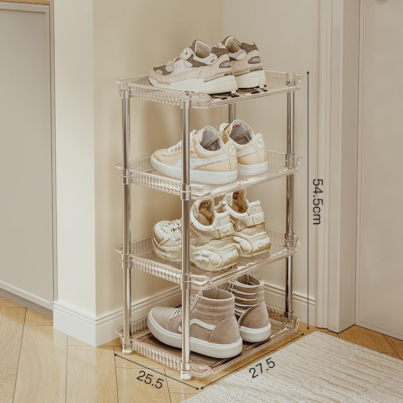 KREPS 4-Tier Vertical Shoe Rack Organizer, Space-Saving Metal & Plastic Storage Shelf for Shoes, Boots, Heels, and Sandals, Durable and Easy Assembly (4 - Layer) - Image 2