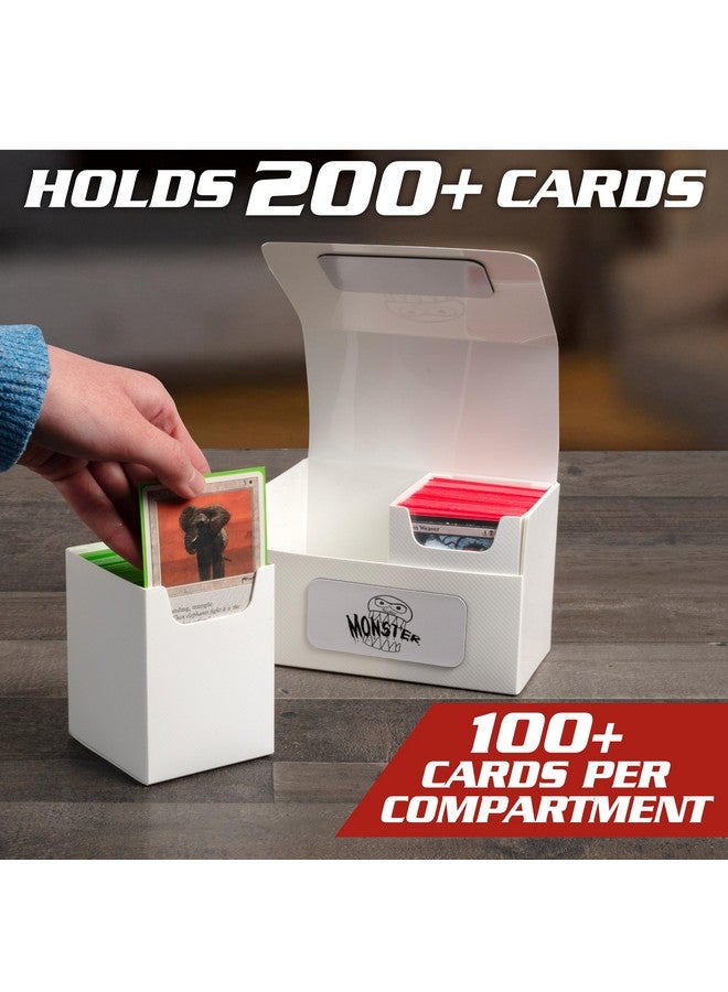 Monster Protectors Extra Large Magnetic Deck Box - MTG Commander Big Case - Two XL Removable Compartments Hold 200 Double Sleeved Magic Game Cards  - Image 4