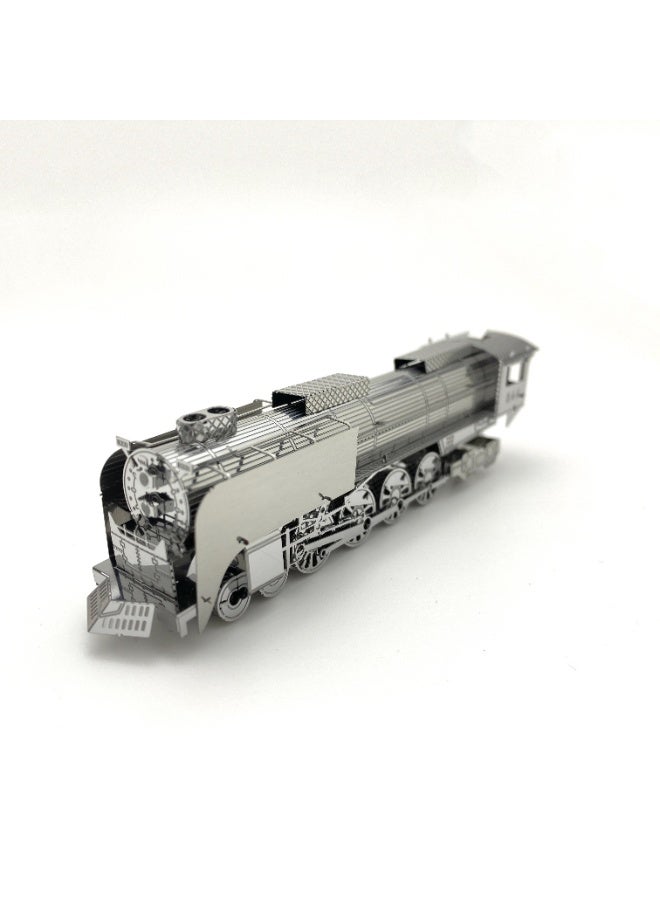 3D metal model jigsaw puzzle set, 844 locomotive model set, brain-stimulating jigsaw puzzle, high-difficulty DIY assembly desktop decoration - Image 1