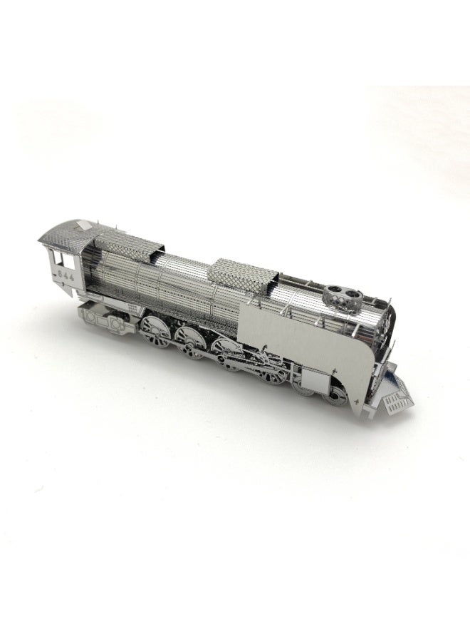 3D metal model jigsaw puzzle set, 844 locomotive model set, brain-stimulating jigsaw puzzle, high-difficulty DIY assembly desktop decoration - Image 2