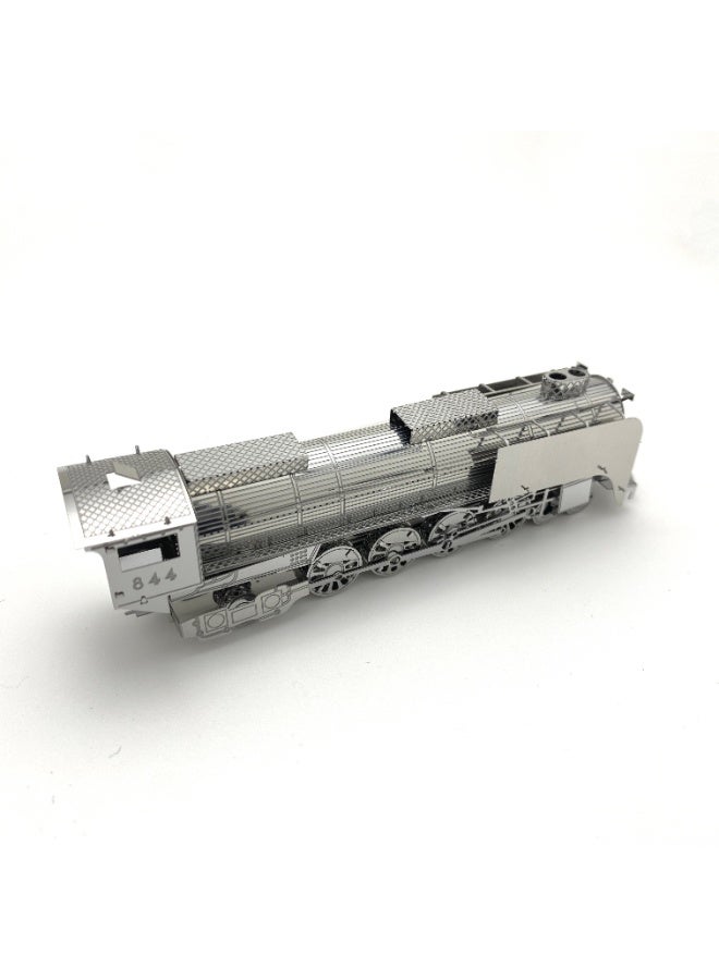 3D metal model jigsaw puzzle set, 844 locomotive model set, brain-stimulating jigsaw puzzle, high-difficulty DIY assembly desktop decoration - Image 4