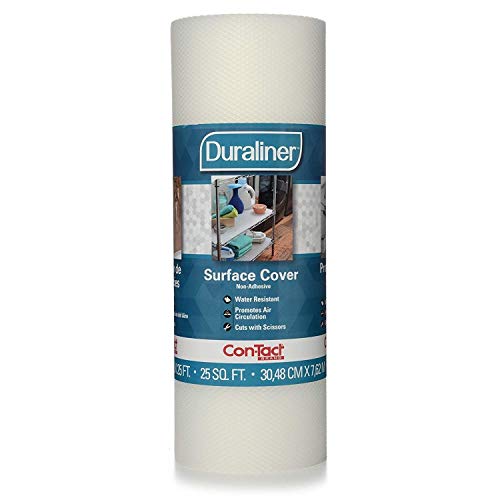 Con-Tact Brand Duraliner Shelf Liner, Non-Adhesive and Multi-Use Drawer Liner, Made of Vinyl, Waterproof Liner, 12" x 25', Diamond Clear - Image 1