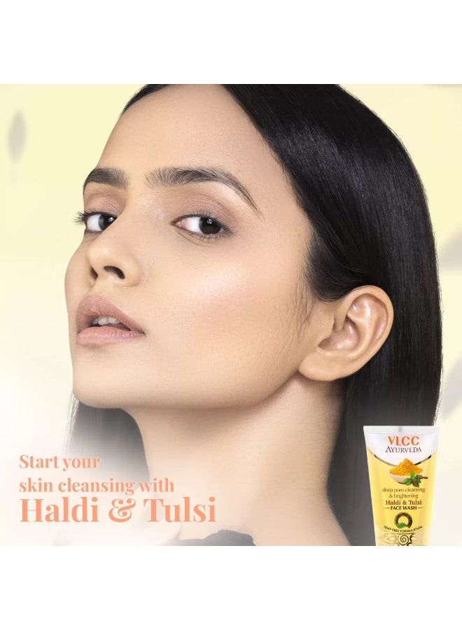 VLCC VL Deep Pore C&B Haldi & Tulsi Face Wash 100ml - Image 3