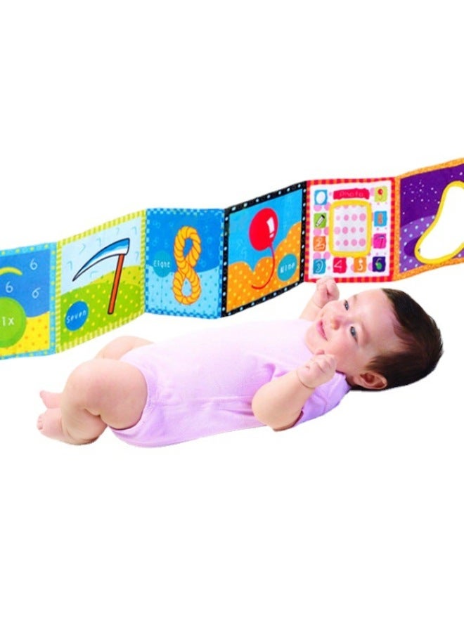 Early Education Baby Cloth Book Tear-resistant Double-use Baby Bed Belt Mirror Cute Cartoon Baby Wholesale-Color:Bed Cloth Book OPP Bag  - Image 1