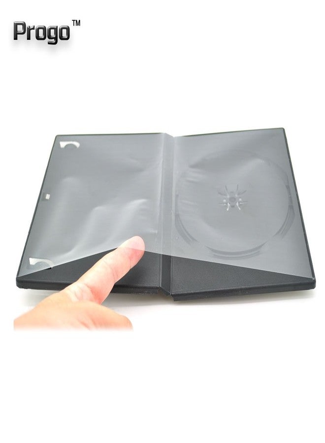 Progo Standard 14mm Black Single Disc DVD Cases with Outer Clear Sleeve (10 Pack) - Image 4