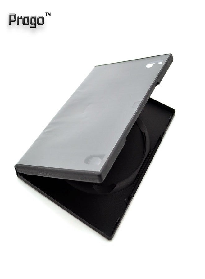 Progo Standard 14mm Black Single Disc DVD Cases with Outer Clear Sleeve (10 Pack) - Image 2