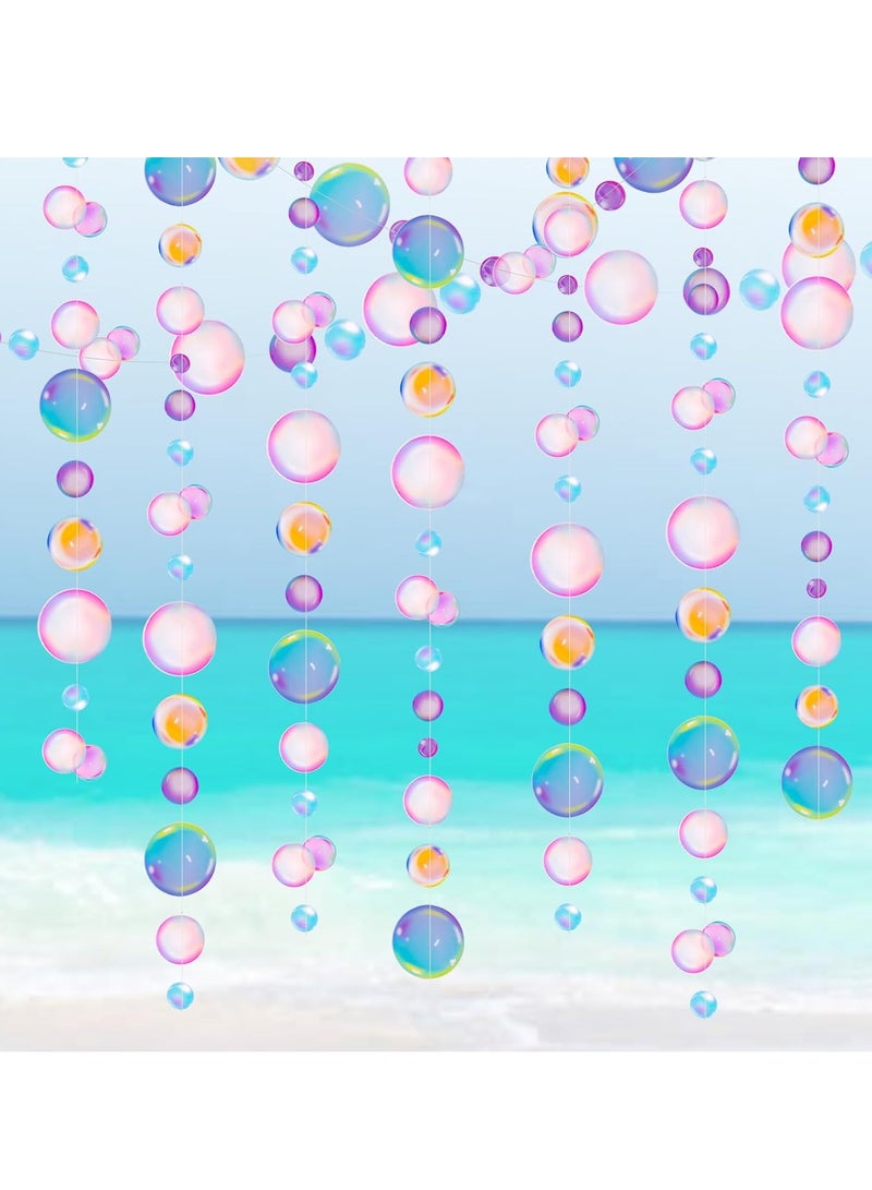 Excefore Transparent Bubble Garlands, Mermaid Party Decoration, Colored Hanging Streamer for Birthday Wedding Baby Shower, Sea Festal Kid Room Photo Props Supplies - Image 1