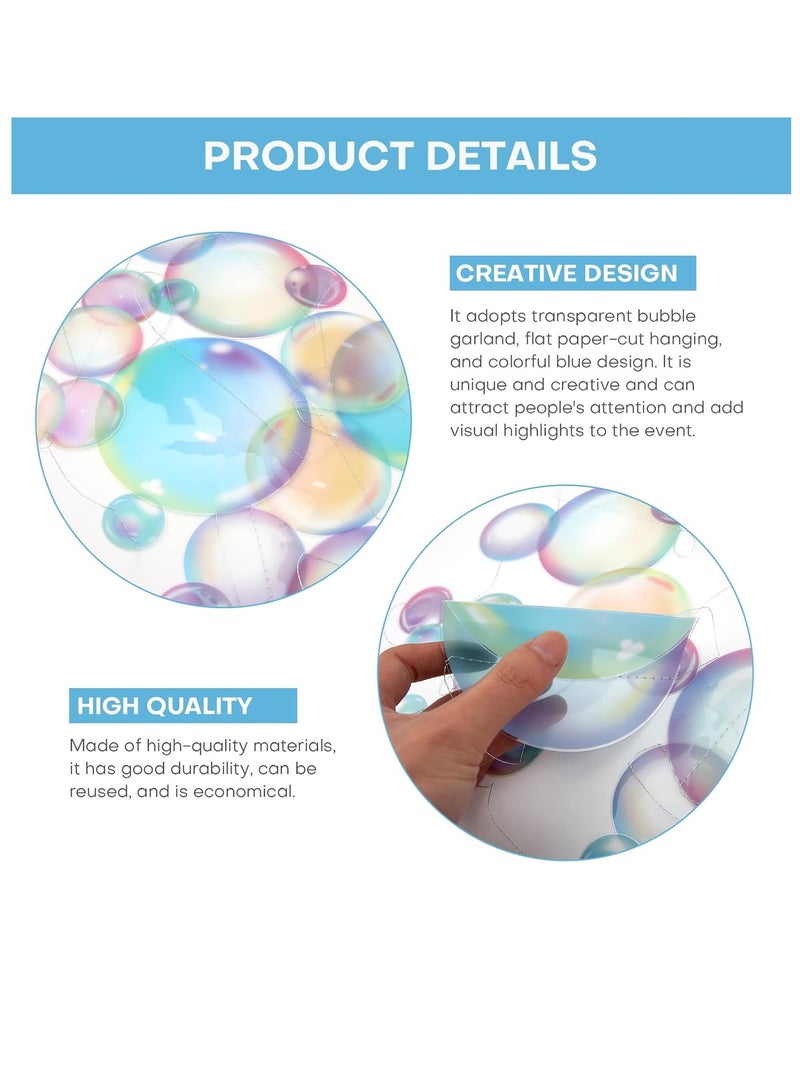 Excefore Transparent Bubble Garlands, Mermaid Party Decoration, Colored Hanging Streamer for Birthday Wedding Baby Shower, Sea Festal Kid Room Photo Props Supplies - Image 3