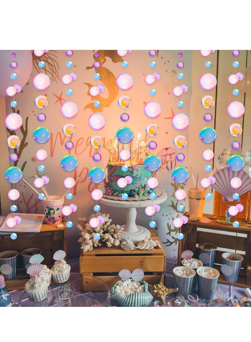 Excefore Transparent Bubble Garlands, Mermaid Party Decoration, Colored Hanging Streamer for Birthday Wedding Baby Shower, Sea Festal Kid Room Photo Props Supplies - Image 4