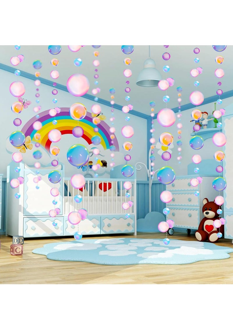Excefore Transparent Bubble Garlands, Mermaid Party Decoration, Colored Hanging Streamer for Birthday Wedding Baby Shower, Sea Festal Kid Room Photo Props Supplies - Image 5