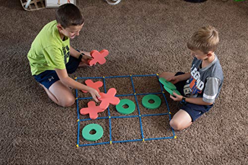 RAINBOW TOYFROG Jumbo Tic Tac Toe Set Large IndoorOutdoor Games Backyard Fun for Kids Adults Party Play with Carry Bag - Image 5