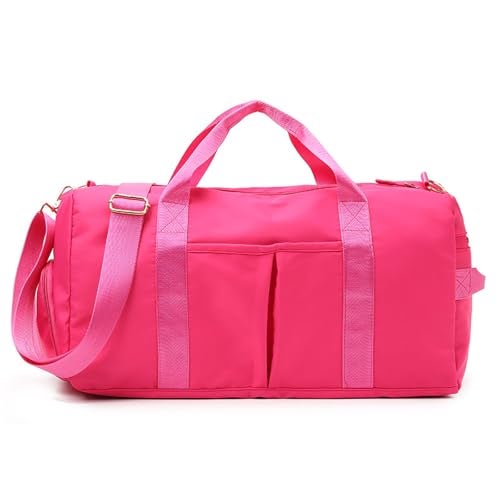KARRESLY Sports Gym Bag for Women Travel Duffel Bag with Wet Pocket and Shoes Compartment for Training Swim YogaRed1 - Image 1