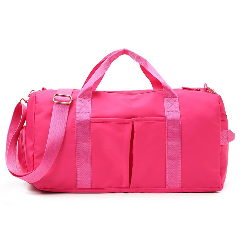KARRESLY Sports Gym Bag for Women Travel Duffel Bag with Wet Pocket and Shoes Compartment for Training Swim YogaRed1 - Image 2