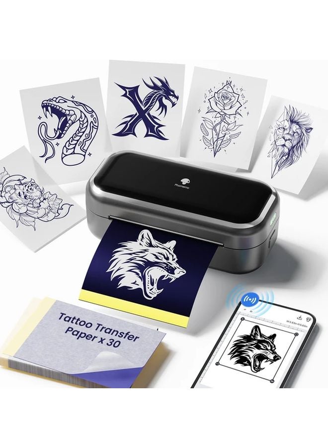 Gray Phomemo TP31 Wireless Tattoo Stencil Printer Portable Mini Thermal Printer - Image 2
