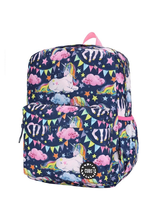 CUBS Unicorn Print Waterproof Kids 28L Backpack With Zip Closure Ideal For 6-12 Years Girls Compatible With 15 Inch Laptop - Image 2