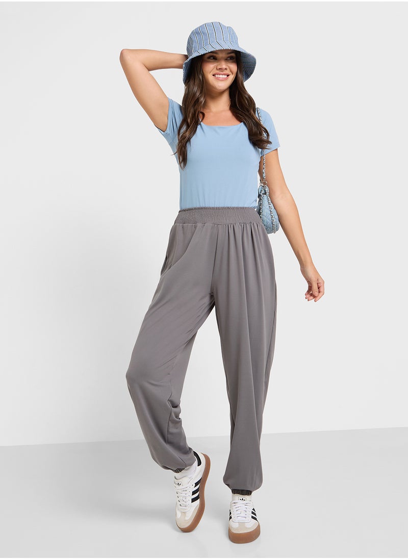 Ginger Basics - Scoop Neck Seamless T-Shirt With Bra Top - Image 1