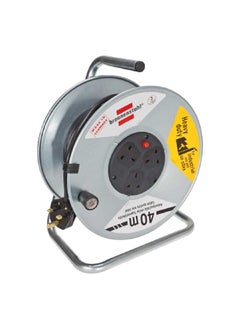 Brennenstuhl Steel Drum Cable Reel Black and Silver 40 m 1198043 