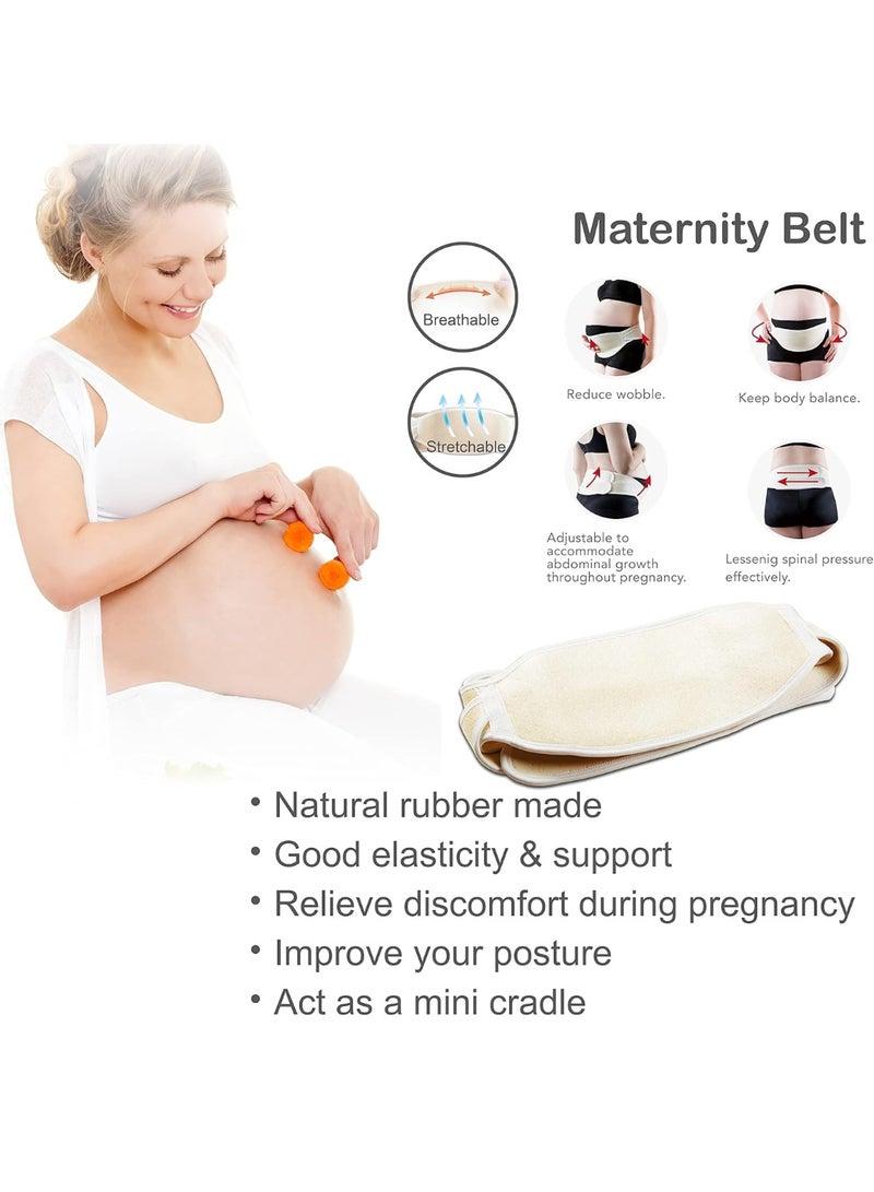 م اكس م حزام دعم الأمومة للحوامل - حزام بطن قابل للتعديل وجيد التهوية لتخفيف آلام الظهر والورك والحوض | دعامة دعم البطن قبل الولادة لراحة ودعم وضعية الجسم - حزام خصر ناعم ومرن للحمل - Image 4