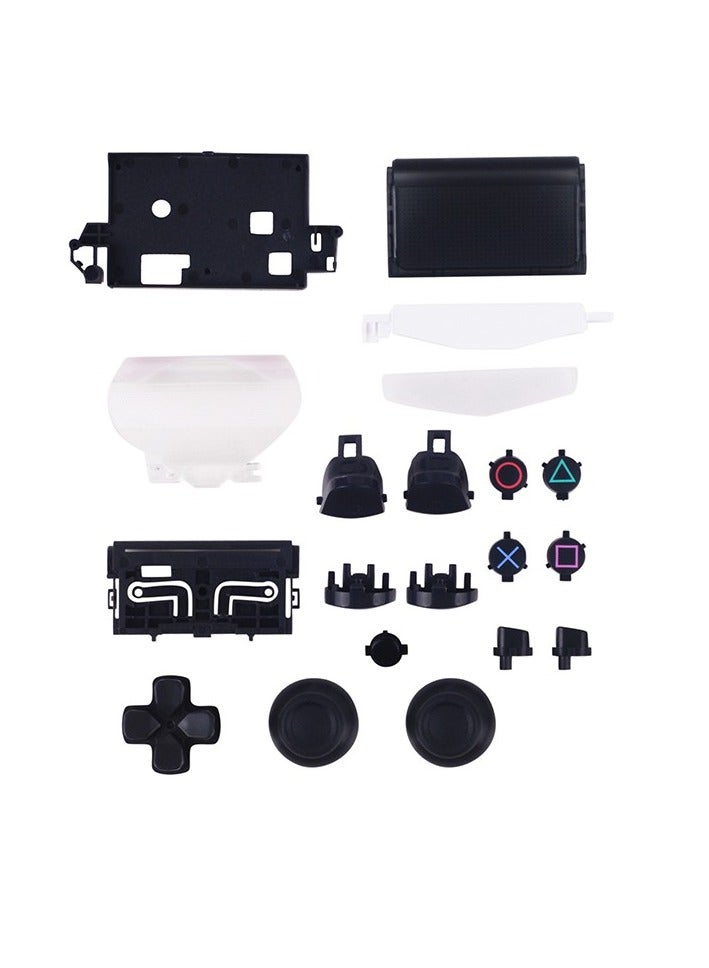 Plastic Game Controller Housing Case with Buttons Replacement Set Fit for Sony Playstation 4 JDM-040 JDM-050 JDM-055, black - Image 2