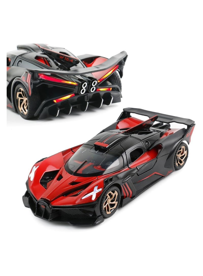 general Bugatti Bolide Boy Car Model Toy  Metal Die Cast Sports Racing Car Figurine Mini Electronic Supercar Toy with Lights and Music - Image 1