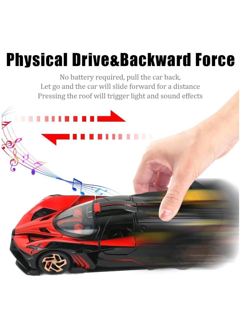 general Bugatti Bolide Boy Car Model Toy  Metal Die Cast Sports Racing Car Figurine Mini Electronic Supercar Toy with Lights and Music - Image 5