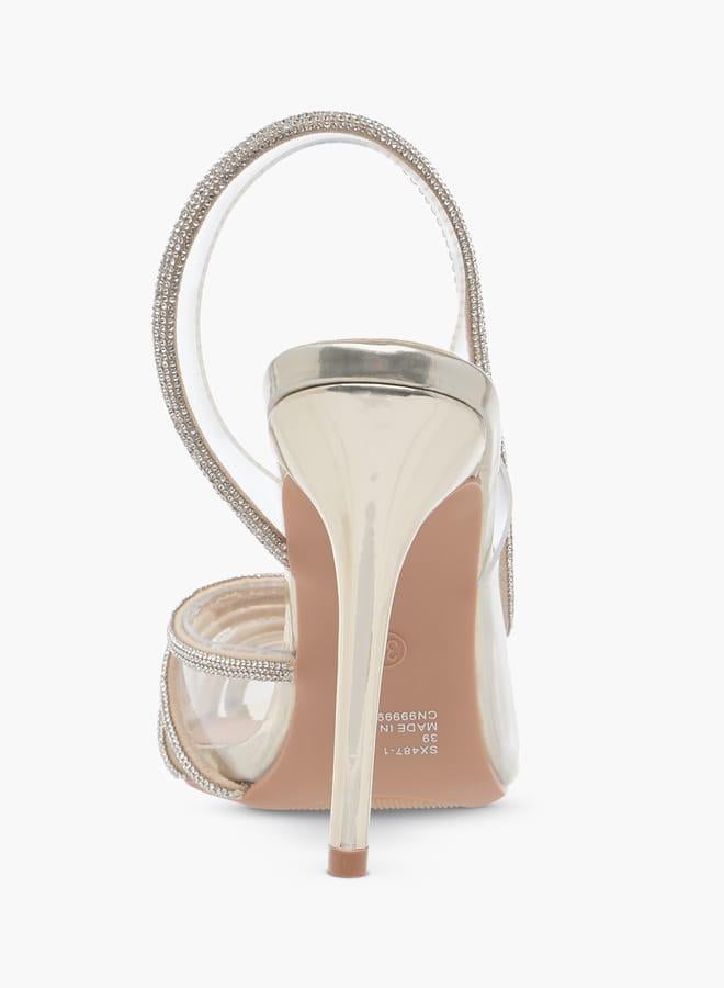 Flora Bella By Shoexpress Women Embellished Slingback Pointed Toe Shoes with Stiletto Heels Ramadan Collection - Image 5