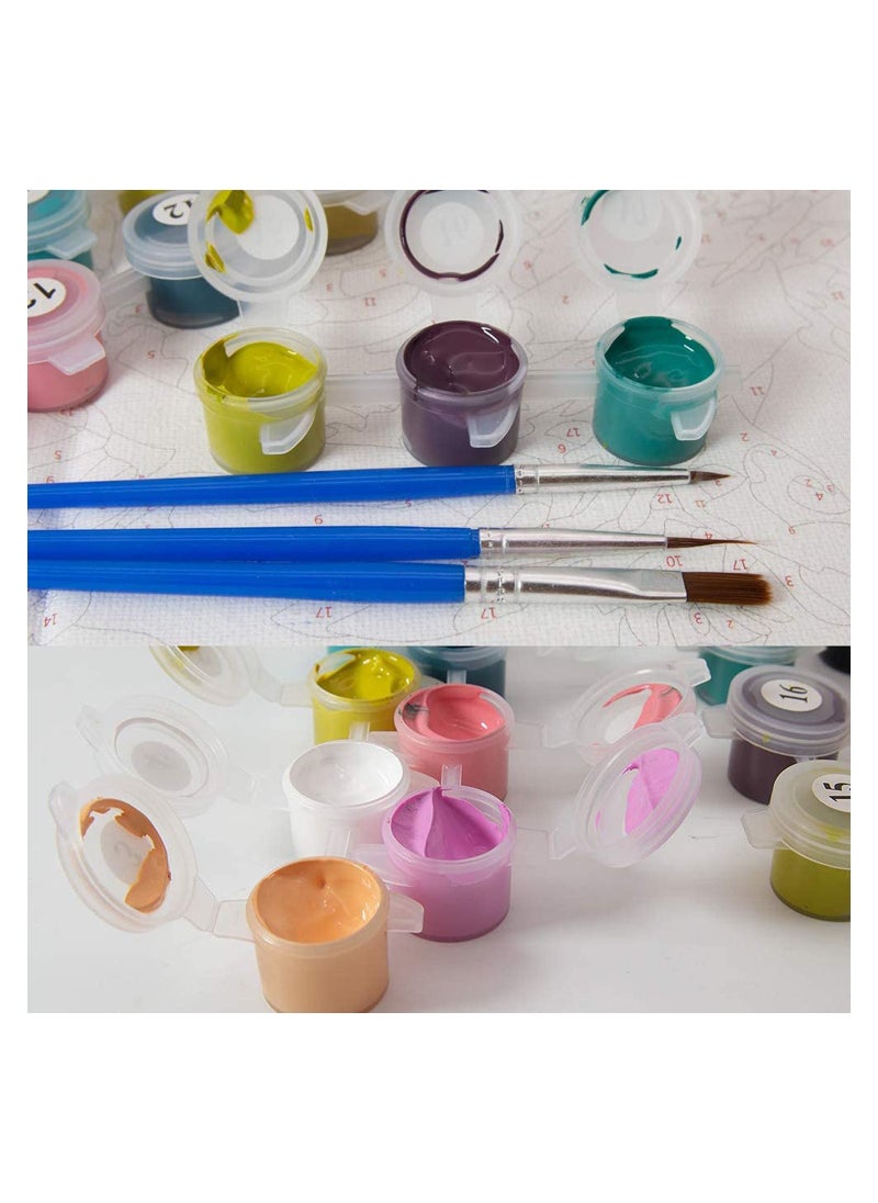 Y&D Painting By Numbers for Kids Adults Canvas DIY Oil Kit with Brushes and Acrylic Pigment Home Decoration 40X50Cm Italy Street View Town  - Image 5