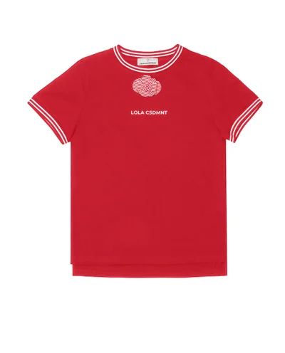 Lola Casademunt Short sleeve T-shirt with front flower detail