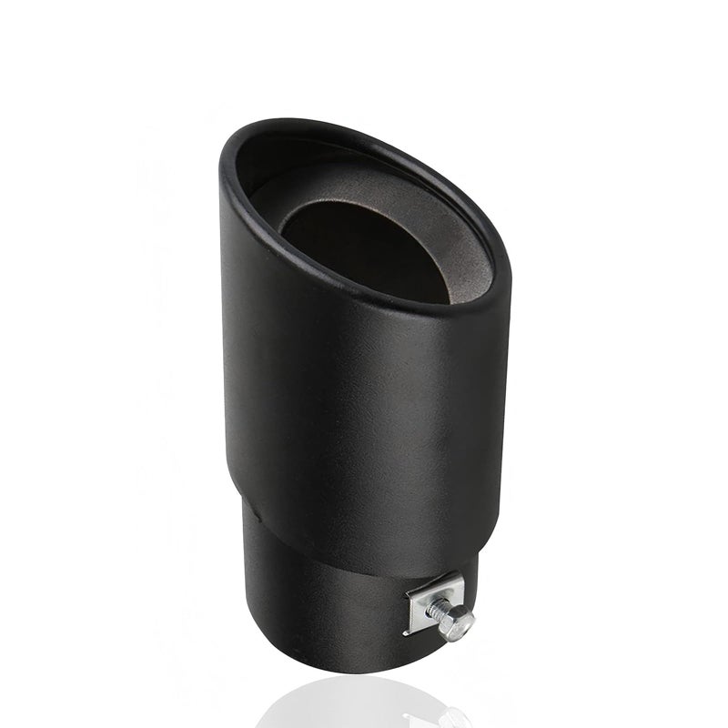 dawfall 1 PC Pack1 Stainless Steel Exhaust Tip Straight Type Tailpipe Muffler Tip Automobile Modification Supplies Universal for Most Cars Trucks and Vans Black Straight