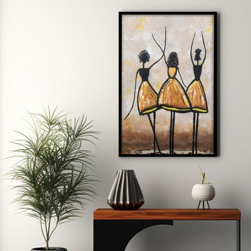 Marktna One abstract canvas print with a hollow frame, measuring (40×60) - Image 1