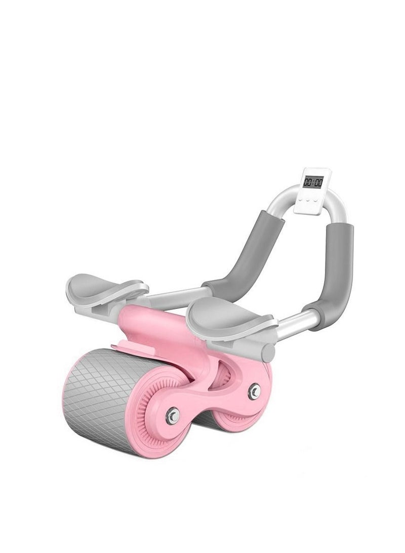 Y&D New Timekeeping Abs Exercise Wheel Roller Abdominal Exerciser with Elbow Support  Adjustable Spring and Non-Slip Handles for Men Women - Image 1