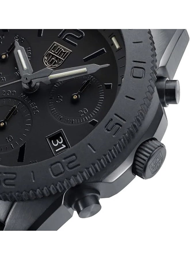 Luminox Men's Chronograph Round Shape Rubber Wrist Watch XS.3141.BO - 44 Mm  - Image 5