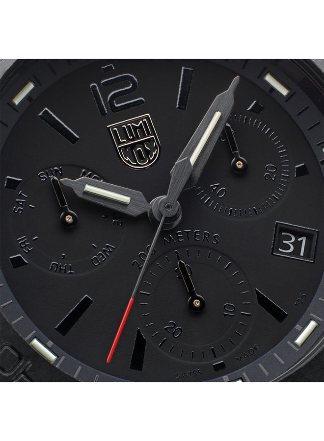 Luminox Men's Chronograph Round Shape Rubber Wrist Watch XS.3141.BO - 44 Mm  - Image 3